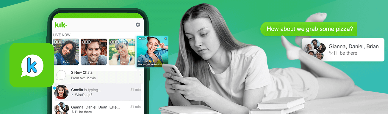 Children using Kik app