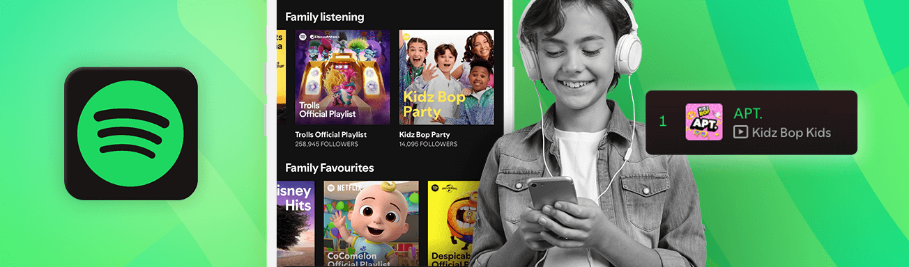 Boy listening to music app Spotify on phone, but is Spotify safe for kids? Everything parents need to know.