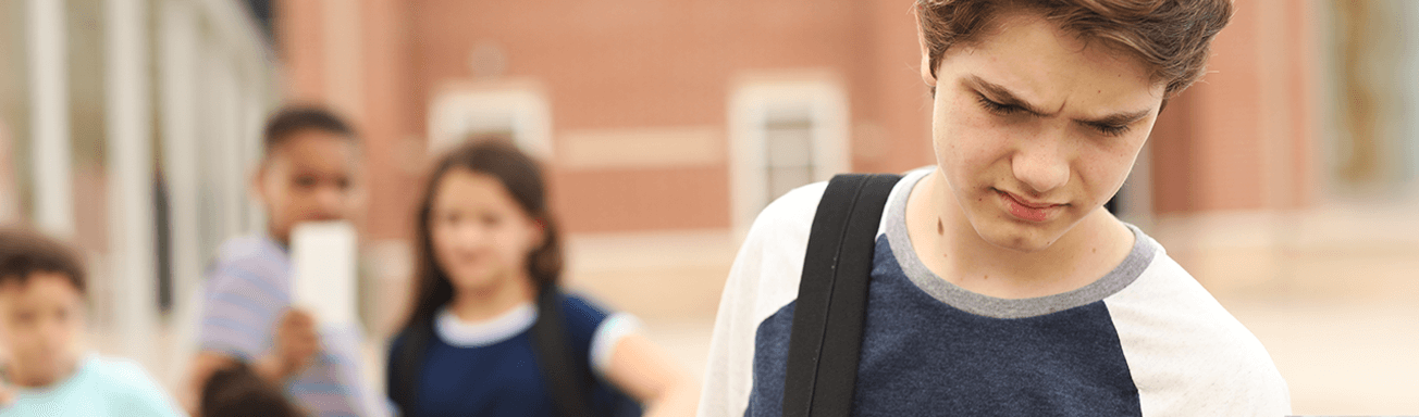 A child victim of cyberbullying